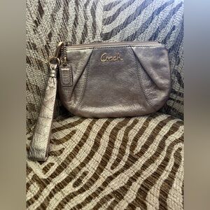 Coach Metallic Gold Leather Wristlet
